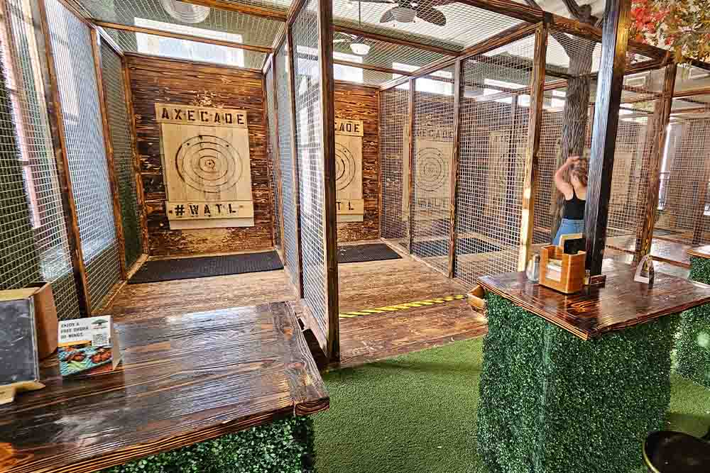 Axecade Axe Throwing and Arcade for All Ages with Food and Drink